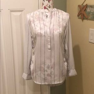 Apt.9 black and white striped top